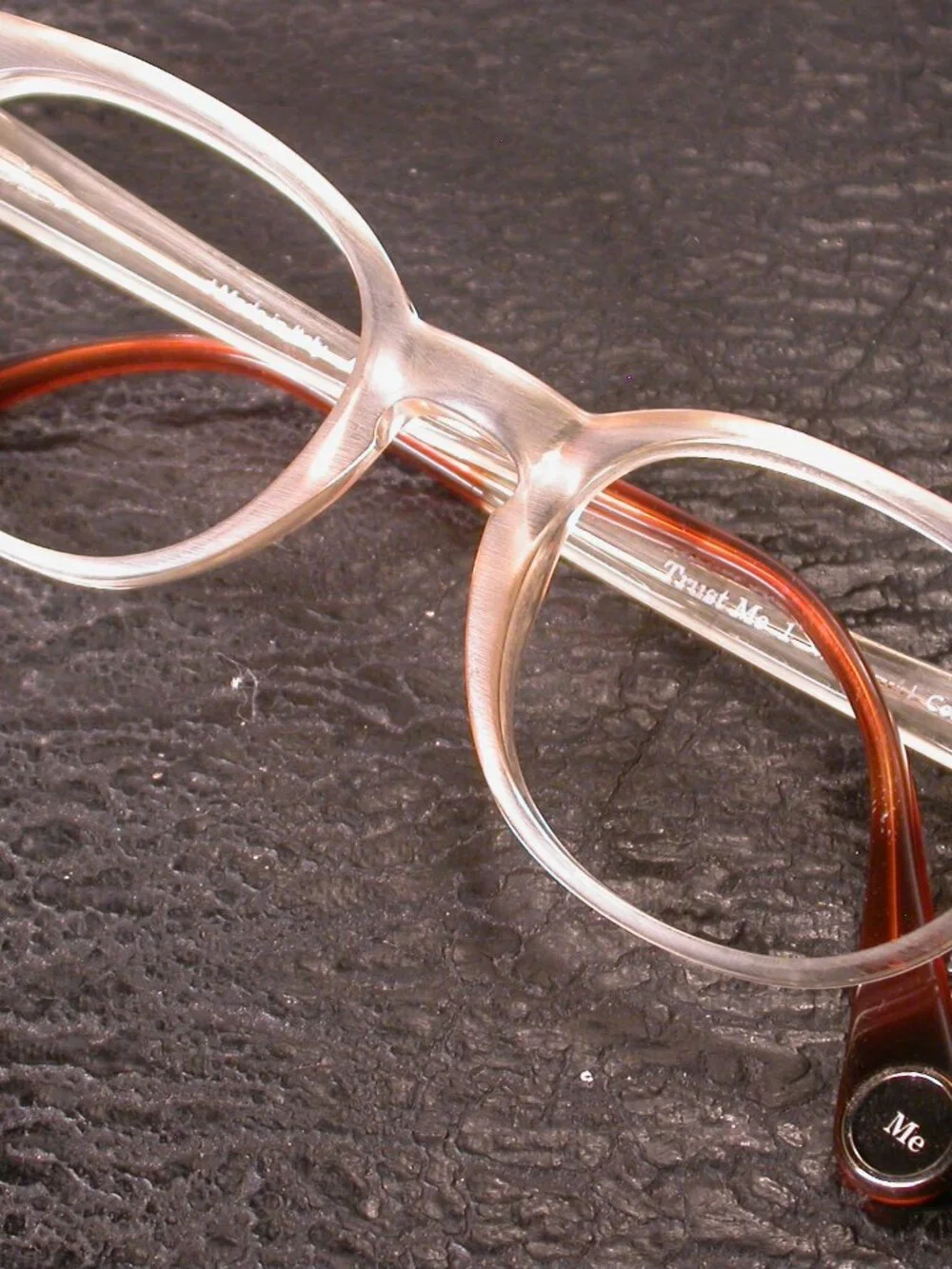WOOW Trust Me Clear Amber Designer Eyeglasses Frames Made in Italy